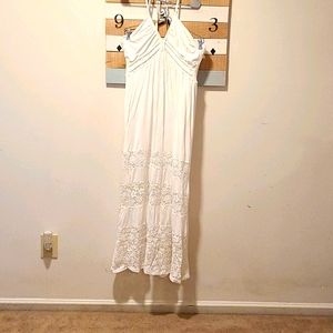 White maxi dress